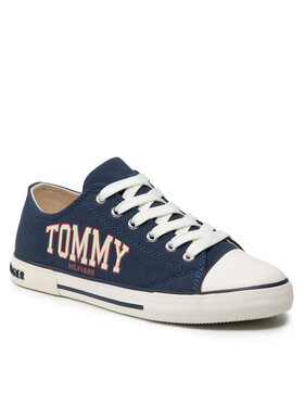 Tommy Hilfiger Tommy Hilfiger Trampki Low Cut Lace-Up Sneaker T3X4-32208-1352 S Granatowy