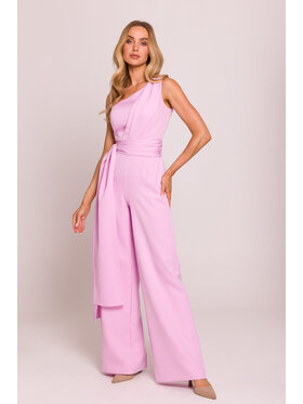 Made of Emotion Made of Emotion Jumpsuit M845 Rosa Sexy Straight Fit