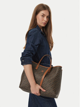 Tommy Hilfiger Tommy Hilfiger Ročna torba Th Monoplay Satchel AW0AW19173 Črna