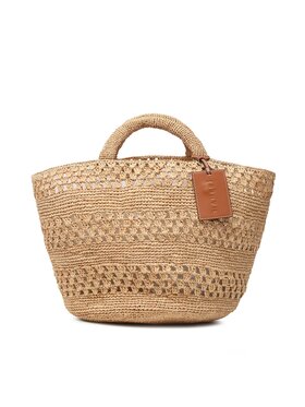 Manebi Manebi Kabelka Natural Raffia Panier Weaving V 2.2 AZ Hnědá