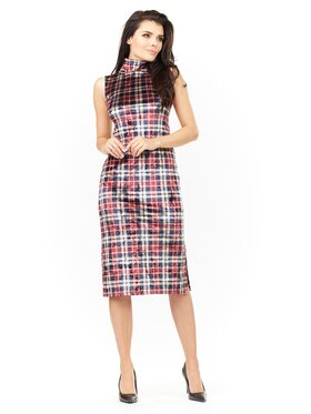 Awama Awama Sukienka codzienna A202 Kolorowy Basic Fit