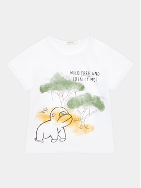 United Colors Of Benetton United Colors Of Benetton T-shirt 3I1XA102V Bijela Regular Fit