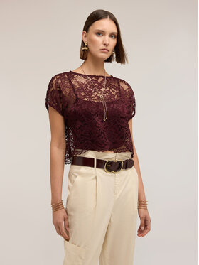 Motivi Motivi Blusa 2041W000808N036 Bordeaux Cropp Fit