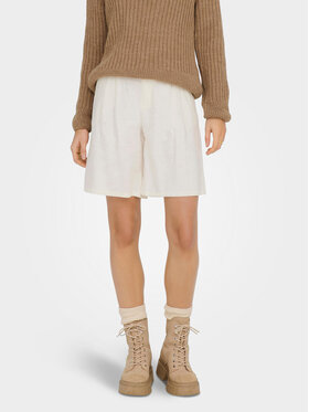 ONLY ONLY Bermudų šortai Caro 15278792 Balta Loose Fit