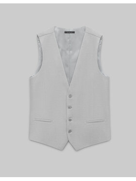 Borgio Borgio Kamizelka garniturowa perledo Szary Slim Fit