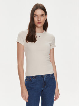 Tommy Jeans Tommy Jeans Футболка Essential DW0DW17383 Бежевий Slim Fit