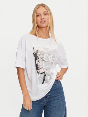 Noisy May Noisy May T-Shirt 27032615 Biały Regular Fit