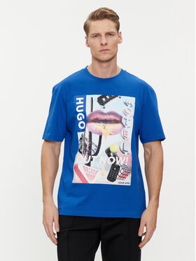 HUGO Hugo T-Shirt Narcado 50513316 Modrá Relaxed Fit