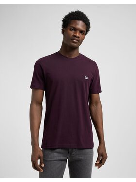 Lee Lee T-Shirt SS PATCH LOGO TEE Fioletowy Regular Fit
