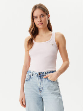 Guess Guess Top V4YP06 K8RT2 Różowy Regular Fit