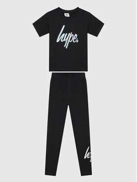 HYPE HYPE Komplet t-shirt i legginsy ZVLR-327 Czarny Regular Fit
