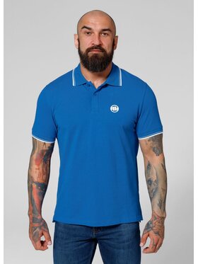 PITBULL PITBULL Polo Koszulka Niebieski Regular Fit