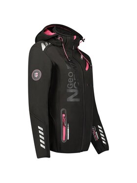 Geographical Norway Geographical Norway Kurtka softshell WU8182F/GNO-BLACK / FLUO PINK Czarny Regular Fit