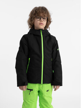 4F 4F Лижна куртка 4FJAW23TTJAM297 Чорний Regular Fit