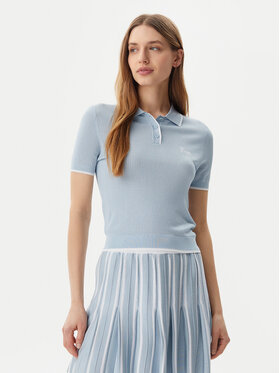 Guess Guess Тениска с яка и копчета V5GP00Z3D60 Син Slim Fit