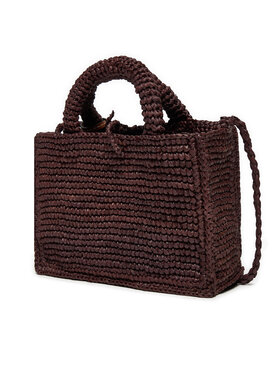 Manebi Ročna Torba Handcrafted Raffia Sunset Bag Mini V 7.4 CO Rjava