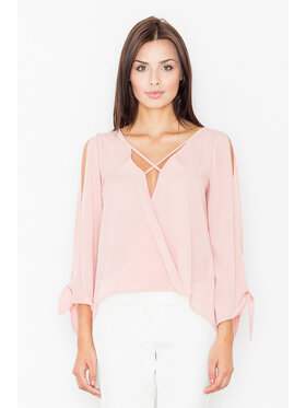 FIGL FIGL Bluzka M485 Różowy Regular Fit