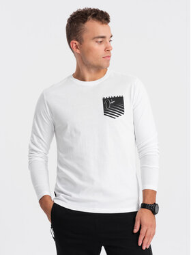 Ombre Ombre S dlouhým rukávem OM-LSPT-0118 Bílá Regular Fit