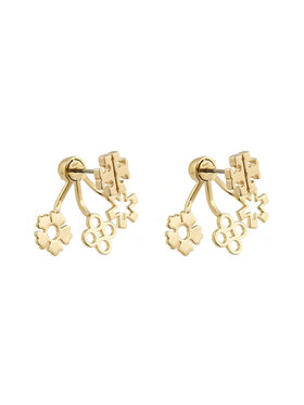 Tory Burch Uhani Kira Clover Front-Back Earring 160178 Zlata