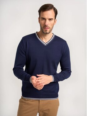 Willsoor Willsoor Sweter 71851 Granatowy Regular Fit