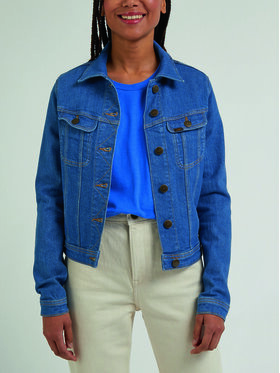 Lee Lee Kurtka jeansowa Rider L54MGWB01 112330459 Niebieski Regular Fit