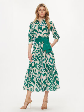 Luisa Spagnoli Luisa Spagnoli Φόρεμα πουκάμισο Prateria 540700 Πράσινο Regular Fit