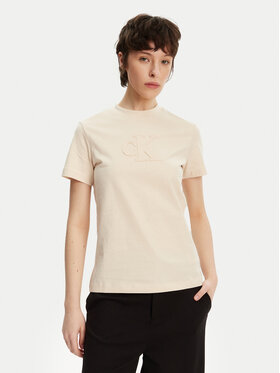 Calvin Klein Jeans Calvin Klein Jeans Tricou J20J225256 Bej Regular Fit