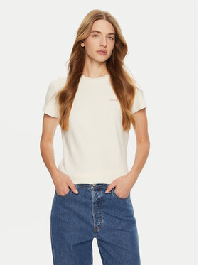 Guess Guess Тишърт V4BI04 KCBF1 Екрю Slim Fit