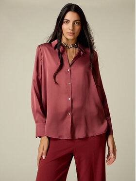 Oltre Oltre Koszula 5374R603185N036 Bordowy Regular Fit