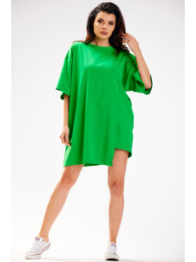 Infinite You Infinite You Sukienka codzienna M252 Zielony Basic Fit