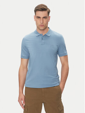 BOSS BOSS Тениска с яка и копчета Passenger 50507803 Син Slim Fit