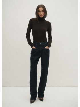 Le Collet Le Collet Jeansy ZORA Granatowy Straight Leg