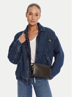 Calvin Klein Calvin Klein Ročna torba Emblem Aop Elongated Camera Bag LV04F3268G Črna