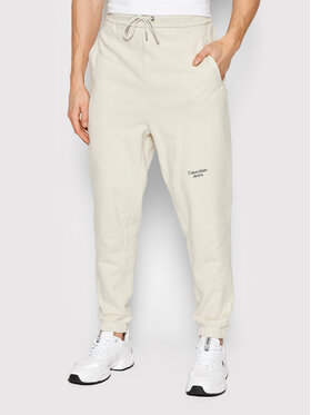Calvin Klein Jeans Calvin Klein Jeans Spodnie dresowe J30J320590 Beżowy Regular Fit