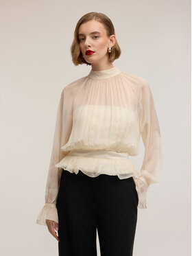 Motivi Motivi Blusa 2729Q001890N011 Écru Regular Fit