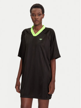 adidas adidas Повсякденна сукня adicolor Football Jacquard KB8152 Чорний Oversize