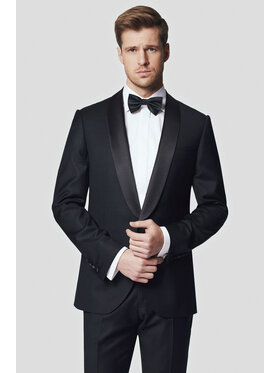 Lancerto Lancerto Garnitur Leiston GA073124000026 Czarny Slim Fit