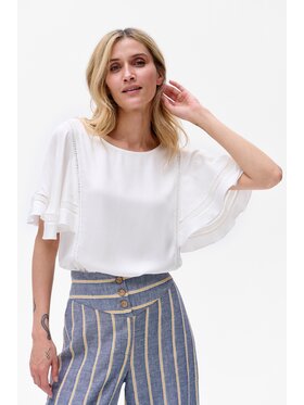 blue shadow blue shadow Bluzka Sassy Écru Regular Fit