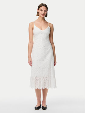 Pieces Pieces Rochie de vară Vilde 17156565 Alb Regular Fit