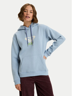 Roxy Roxy Mikina Surf Stoked Brushed Art ERJFT05020 Světle modrá Regular Fit