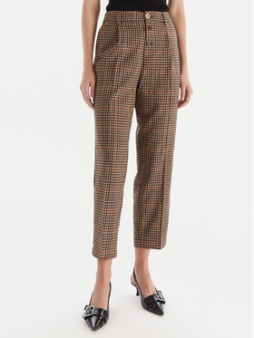 Liu Jo Liu Jo Kalhoty z materiálu MF5157 T4335 P9002 Hnědá Regular Fit