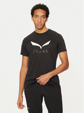 Salewa Salewa Технічна футболка Solidlogo Dry 27018 Чорний Regular Fit