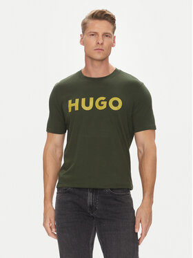 HUGO HUGO Tričko Dulivio 50467556 Zelená Regular Fit