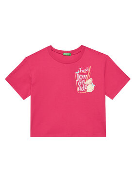 United Colors Of Benetton United Colors Of Benetton T-shirt 35RYC10OZ Ružičasta Regular Fit