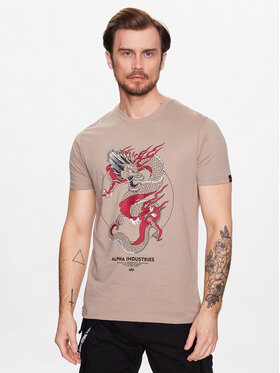 Alpha Industries Alpha Industries T-krekls Hartage Dragon T Bēšs Regular Fit