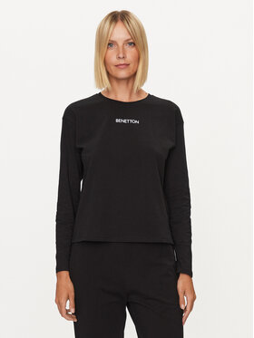 United Colors Of Benetton United Colors Of Benetton Pižamos marškinėliai 30963M04S Juoda Regular Fit