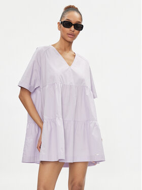 Tommy Jeans Tommy Jeans Sommerkleid DW0DW17948 Violett Relaxed Fit