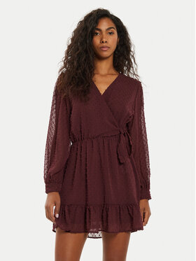 ONLY ONLY Ежедневна рокля Tiva 15224789 Бордо Regular Fit