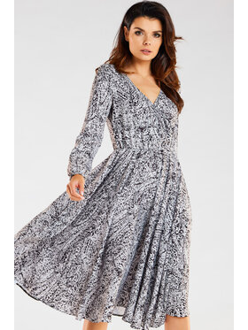 Awama Awama Sukienka codzienna A466 Czarny Basic Fit