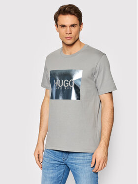 Hugo Hugo Marškinėliai Dollve_M 50463233 Pilka Regular Fit
